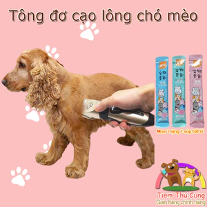 Tông đơ cắt tỉa lông cho thú cưng, cắt tỉa lông êm ái, không kẹt lông, pin sạc tiện lợi