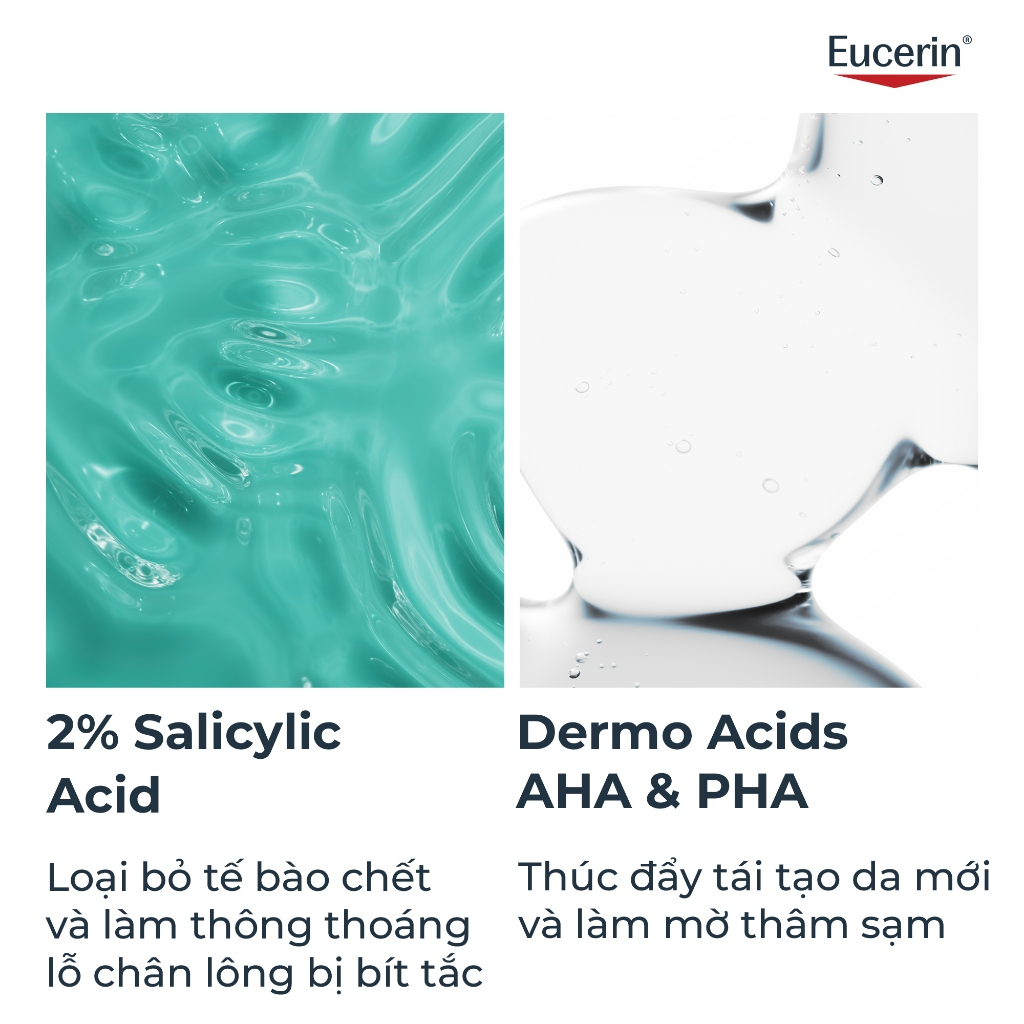 Gel Rửa Mặt Eucerin Dermopure Clinical Correcting Dành Cho Da Mụn Giảm Tình Trạng Mụn & Vết Thâm 150ml/75ml