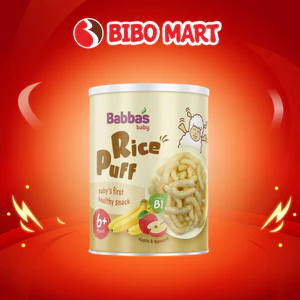 Bánh Gạo Ăn Dặm Babba's Baby Vị Táo Chuối Cho Bé Dễ Tan Thơm Ngon (Trên 6 tháng) - Bibomart