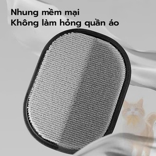 Găng Tay Hút Lông Thú Cưng Tĩnh Điện | Loại Bỏ Lông Mèo Chó Trên Quần Áo Sofa Thảm Ga Tái Sử Dụng
