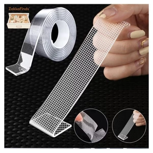 Băng keo hai mặt Nano lưới dày 1 mm, Vật liệu Acrylic Nano, có thể giặt được, tái sử dụng, tự dính