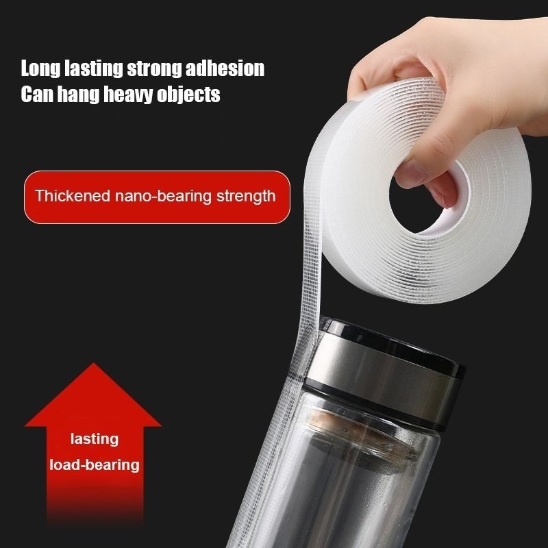 Băng keo hai mặt Nano lưới dày 1 mm, Vật liệu Acrylic Nano, có thể giặt được, tái sử dụng, tự dính