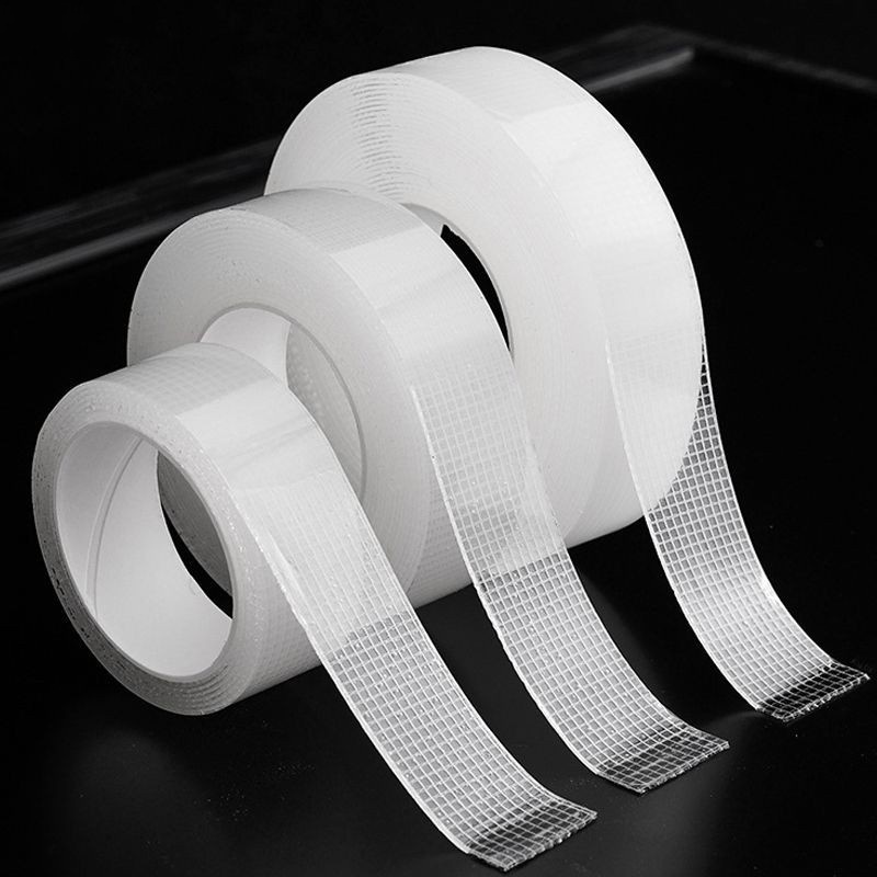 Băng keo hai mặt Nano lưới dày 1 mm, Vật liệu Acrylic Nano, có thể giặt được, tái sử dụng, tự dính