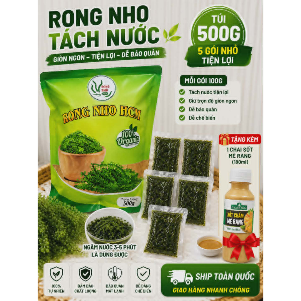 Rong nho tách nước 500gr Khánh Hòa