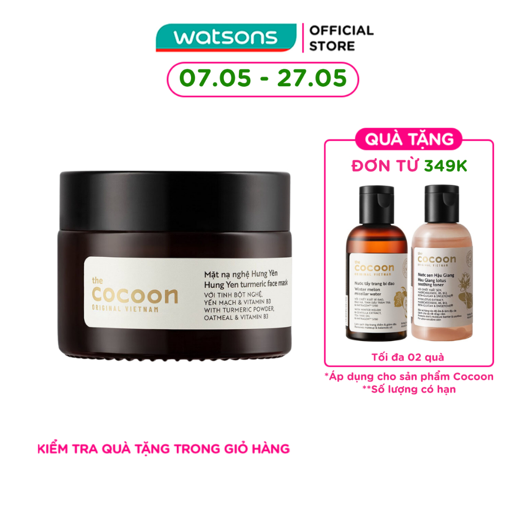 Mặt Nạ Nghệ Hưng Yên Cocoon Turmeric Face Mask Giúp Da Rạng Rỡ & Mịn ...