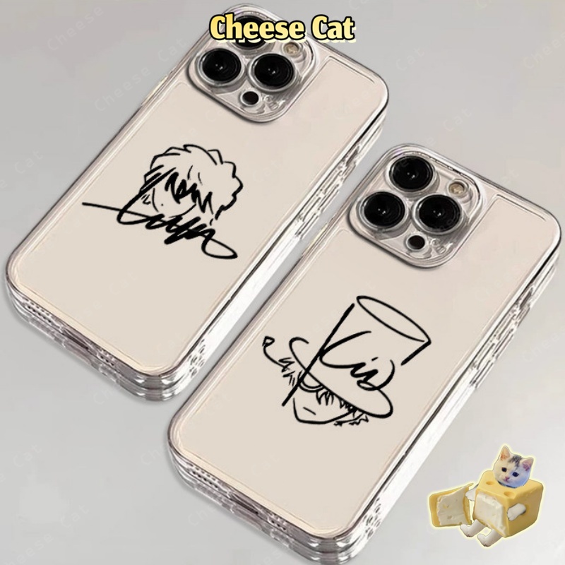 Cho Haibara Ốp Điện Thoại Cặp Đôi Cho iPhone 12 11 13 14 16 17 15 Pro Max 7 8 Plus SE2 SE3 Ốp Bảo Vệ Trong Suốt