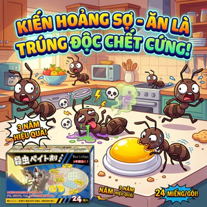 Nhập khẩu từ Nhật Bản thuốc diệt kiến 1 hộp 24 viên Hiệu quả nhanh An toàn Dùng cho gia dụng & y tế