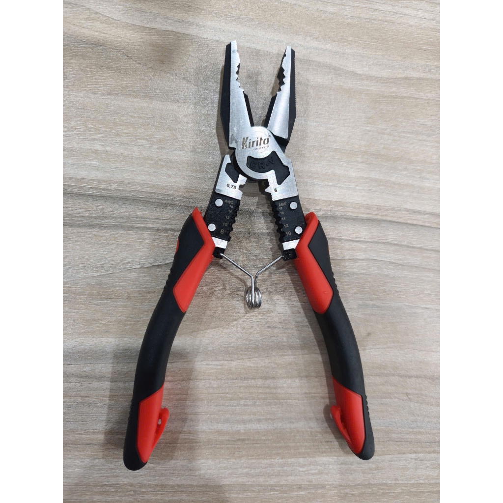 Kìm Đa Năng Kirito 4 Trong 1 – Kẹp Cắt Tuốt Dây Bấm Cos Thép CRV Cao Cấp KR0010