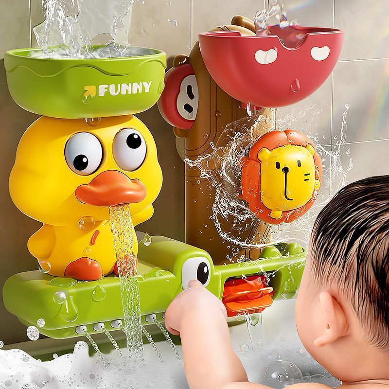 Thác Nước Vịt Funny Vịt Nhà Tắm Funny Đồ Chơi Nhà Tắm Thác Nước Vịt Sư Tử Funny 3in1 - Đồ Chơi PUPU HOUSE