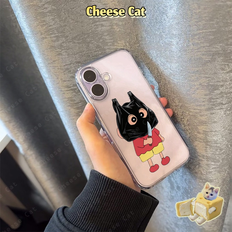 Ốp lưng iPhone hình shin cặp đôi ngộ nghĩnh cho iPhone 12 11 13 14 16 17 15 Pro Max 7 8Plus SE2 SE3 Ốp bảo vệ trong suốt
