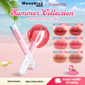 Son môi hai đầu Mooekiss thiết kế hai đầu, đa năng, mờ và bóng W1 1.5g