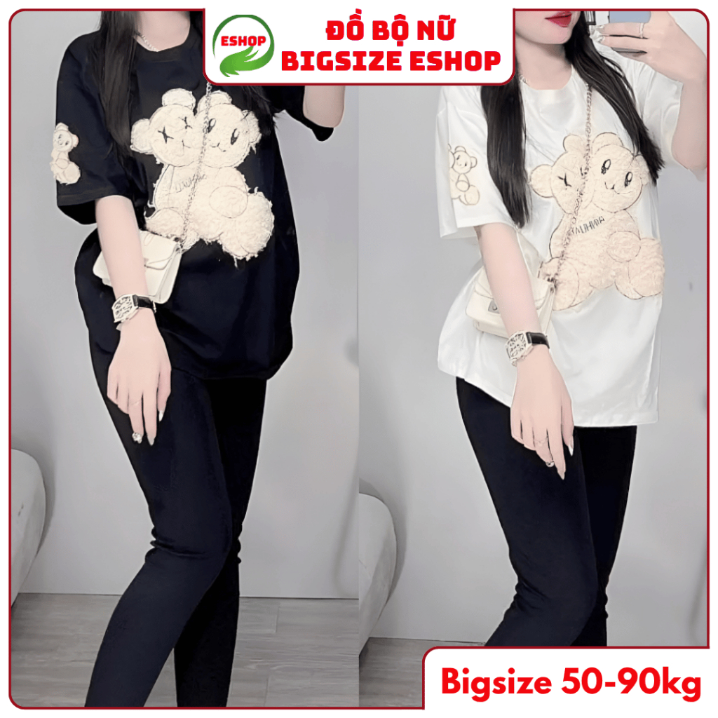 Set Đồ Bộ Nữ Bigsize 45-85Kg ESHOP Mặc Nhà Dễ Thương - Set Đồ Bộ Xinh Đi Chơi Trung Niên Cho Mẹ D5S9
