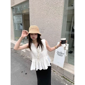 𝗟𝗶𝗰𝗲 - Áo Linen tưng ướt xếp ly babydoll