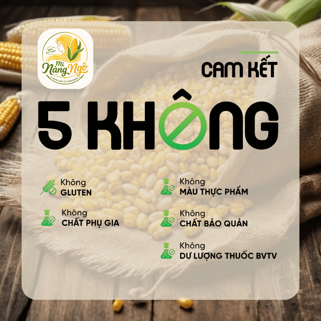 [Combo 10 gói] Mì Nàng Ngô Hữu Cơ 200gr/bịch, Chuẩn Organic Giàu Chất Xơ