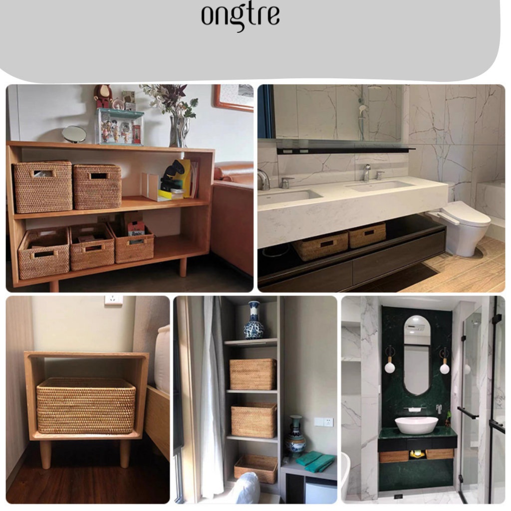 Giỏ Mây Guột Tự Nhiên ONGTRE, Giỏ Đựng Đồ, Quần Áo, Decor Nhà Cửa, Khách Sạn, Giỏ Homestay  Resort, Handmade,