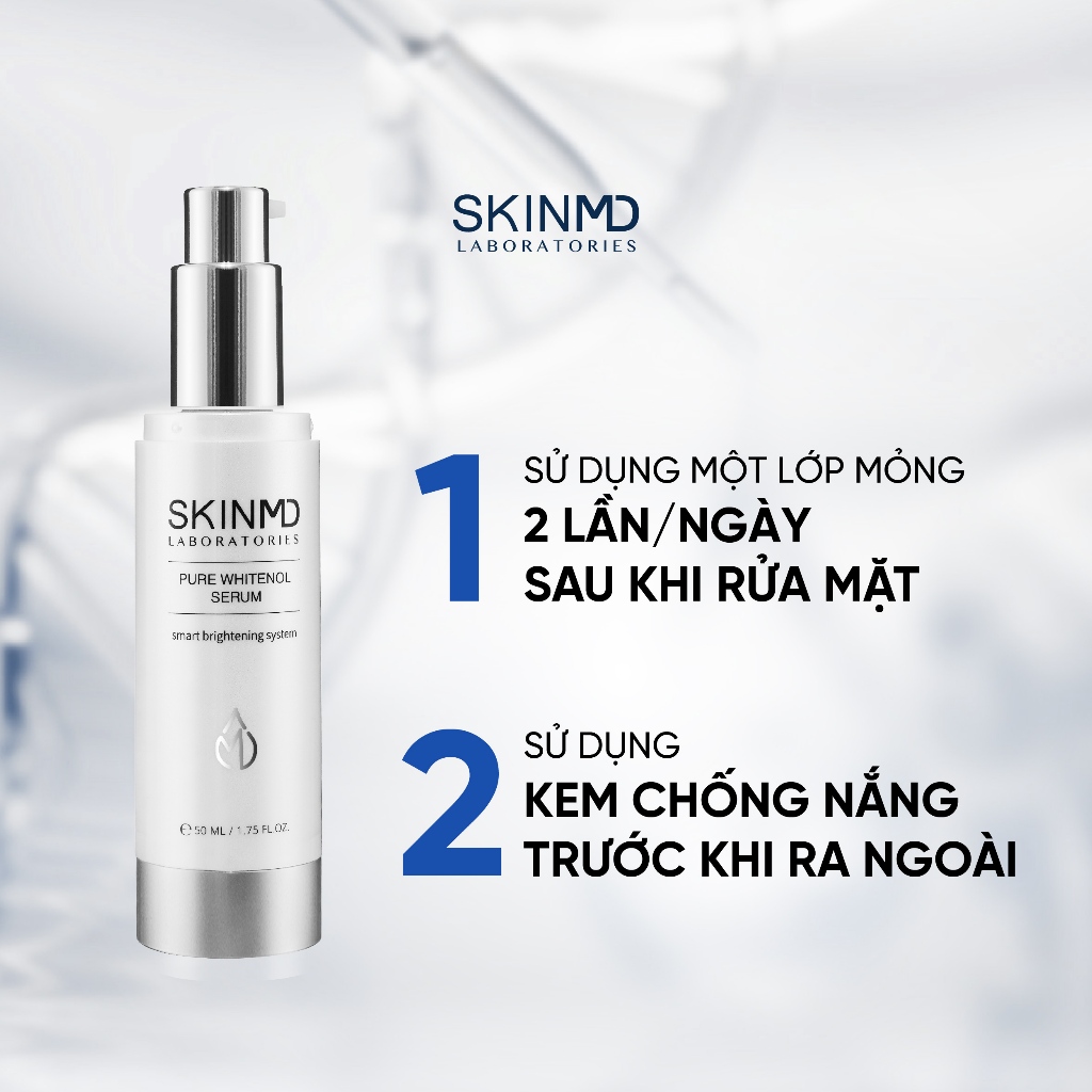 Tinh Chất Skinmd Pure Whitenol Serum 50ml SkinMD Giảm Nám Sạm Tàn Nhang, Ngừa Lão Hóa, Da Sáng Mịn