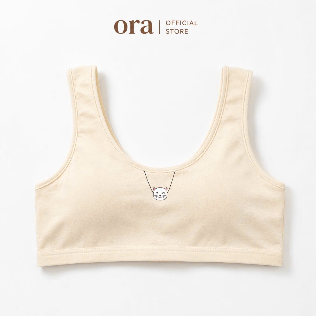 Áo Lá Bé Gái Dậy Thì ORA Co Giãn Nhẹ Chất Cotton Thấm Hút Mồ Hôi,áo bra,áo lót trẻ em bé gái