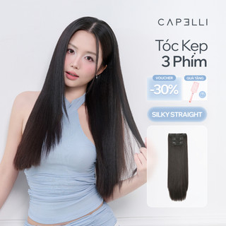 Bộ Tóc Kẹp 3 Phím CAPELLI Thẳng Silky Straight 50cm