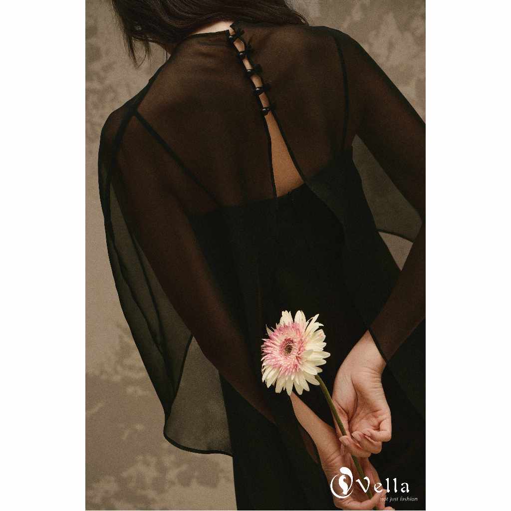 Vella - Áo 2 Dây Phối Áo Choàng Voan - Phong Cách Thanh Lịch Nữ Công Sở - VA25107 & VQ25108