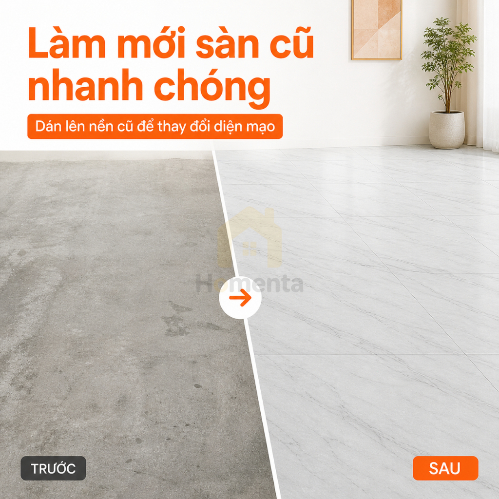 Gạch dán sàn PVC vân đá xám 30x30cm dày 1.5mm tấm dán nền nhà tự dán chống nước phòng khách nhà bếp phòng ngủ cửa hàng