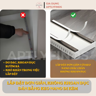 [XẢ KHO] Kệ Để Nồi Chảo Ngăn Có Chia Tùy Chỉnh Kích Thước APTLYFINDS - Có Ray Trượt Thông Minh
