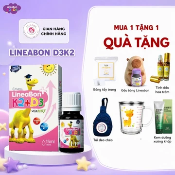 Lineabon d3 k2 Vitamin d3 k2 mk7 Vitamin d3 cho trẻ sơ sinh Canxi d3k2 Lọ 10ml + Quà tặng