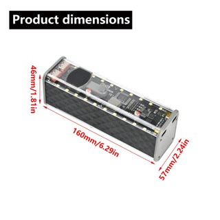 Vỏ sạc dự phòng PD 45W trong suốt Hộp pin 8 viên 18650 không cần hàn kèm đèn ngoài trời