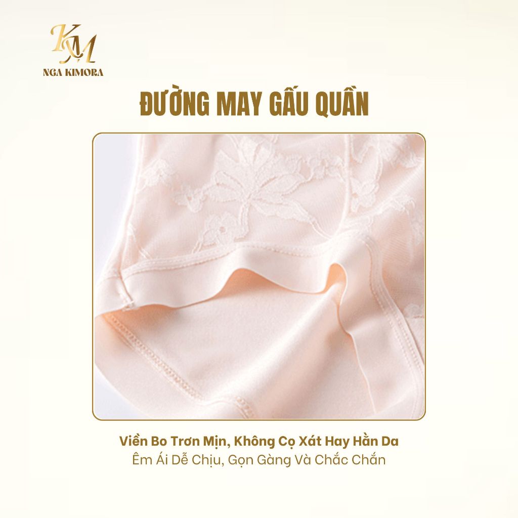 Quần lót nữ ren cao cấp Embroidery – Không viền, nâng mông, co giãn êm mịn . M13