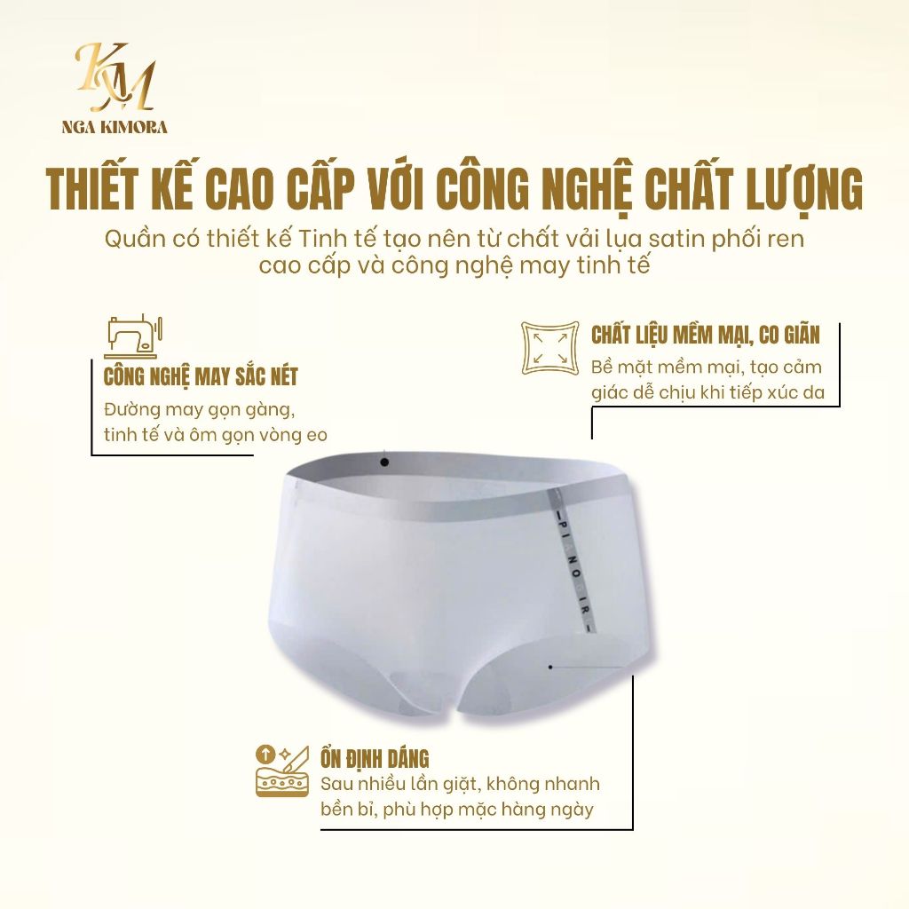 Quần lót nữ đúc su Piano Girl cao cấp  – Co giãn mềm mại, không lộ viền