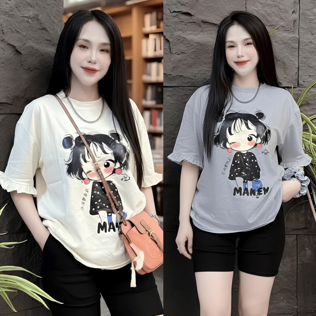 Đồ Bộ Nữ Lửng Ngố Bigsize ESHOP MS999 – Set Đồ Mặc Nhà Chất Thun Tăm Lạnh Co Giãn Mùa Hè Trẻ Trung
