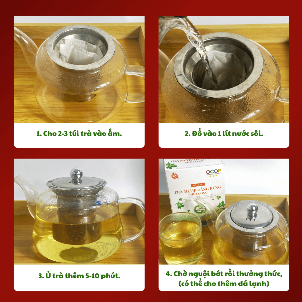 Trà Khổ qua rừng Phú Lương OCOP 3sao Đắng nguyên vị - Hỗ trợ Huyết áp cao, Tiểu đường, Mỡ máu cao