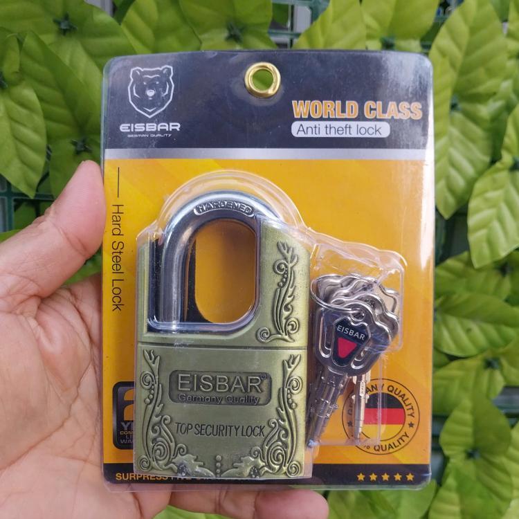 Ổ khóa chống trộm GERMANY hàng nhập bãi chưa qua sử dụng -Chất Liệu Hợp Kim Gang Nguyên Khối