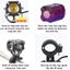 Đèn trợ sáng bi cầu mắt quỷ mini w2 48v cho xe máy xe điện - 4 chế độ tích hợp auto passing (Giá 1 Đèn)