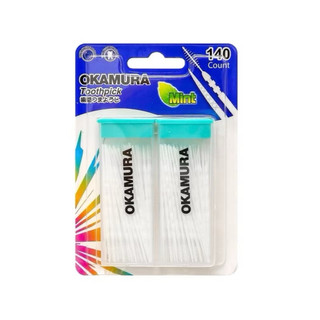 Tăm nhựa Okamura chất lượng Nhật Bản (bịch 140/120/90/80/50 cây), tăm chỉ nha khoa cao cấp