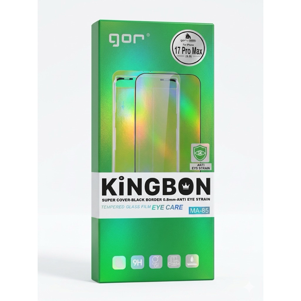 Kính Cường Lực iPhone Bảo Vệ Chống Mỏi Mắt-Chống Ánh Sáng Xanh GOR KiNGBON MA-85 Cho 13-->17Pro Max