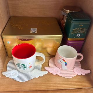 Miếng Lót Ly Vải Hình Trái Tim Có Cánh - Đế Lót Cốc Decor Để Bàn Làm Việc Cute Coaster