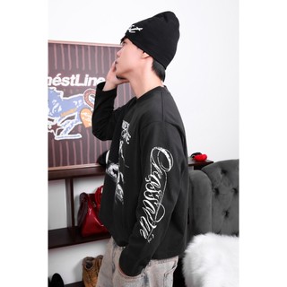 [Secret 5.5] Áo Longsleeve MMESTLINE "GALLOP" Áo thun tay dài Form Boxy in lụa nổi chất vải cotton premium