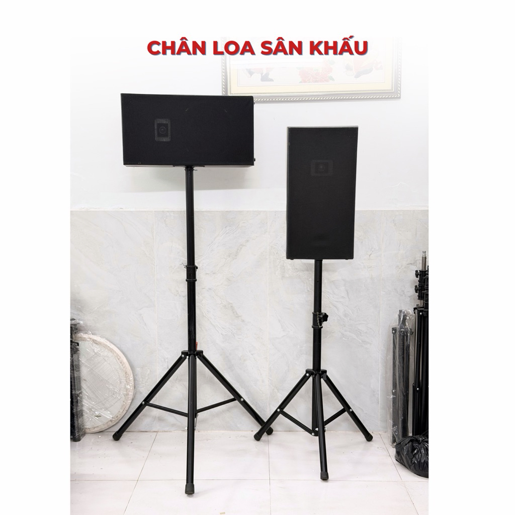 Bộ 2 Chân Loa Sân Khấu Dày 1 li 2, Chống Loa, Đỡ Loa - Cao 1m4/1m6/1m8, Chạc Ba, Karaoke, Hội Trường - AE.LEE