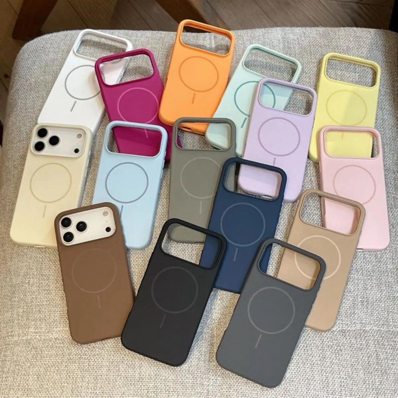 Ốp lưng Beizun silicon mềm chống bám bẩn va đập màu trơn hỗ trợ sạc không dây cho iPhone 11-17 Promax