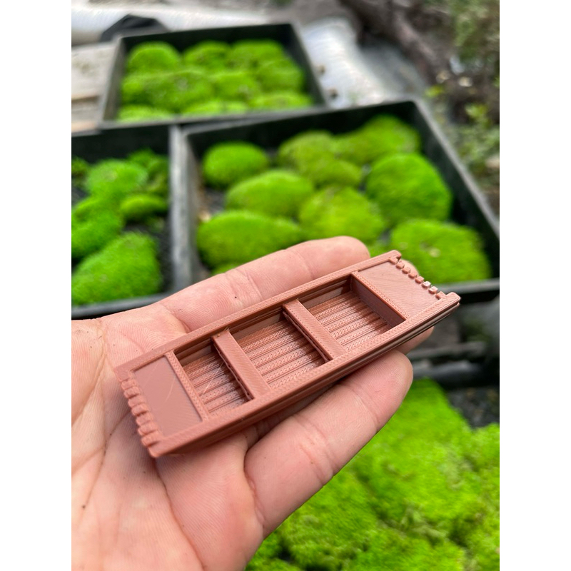 Mô hình thuyền nổi 10cm setup trang trí bán cạn, tiểu cảnh, non bộ GreenNatura
