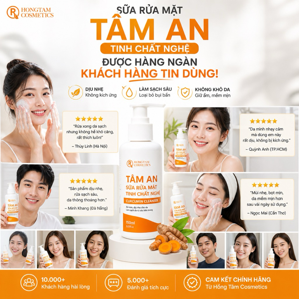 Sữa Rửa Mặt Tâm An Mul Rose Chính Hãng Làm Sạch Dịu Nhẹ Da 150ml