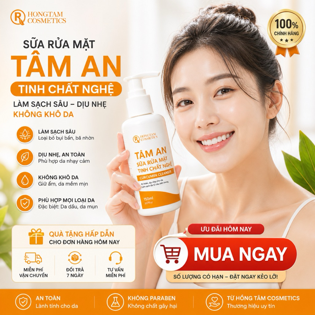 Sữa Rửa Mặt Tâm An Mul Rose Chính Hãng Làm Sạch Dịu Nhẹ Da 150ml