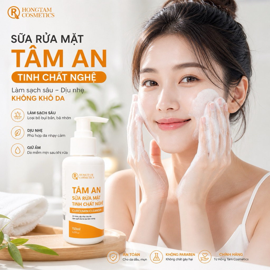 Sữa Rửa Mặt Tâm An Mul Rose Chính Hãng Làm Sạch Dịu Nhẹ Da 150ml