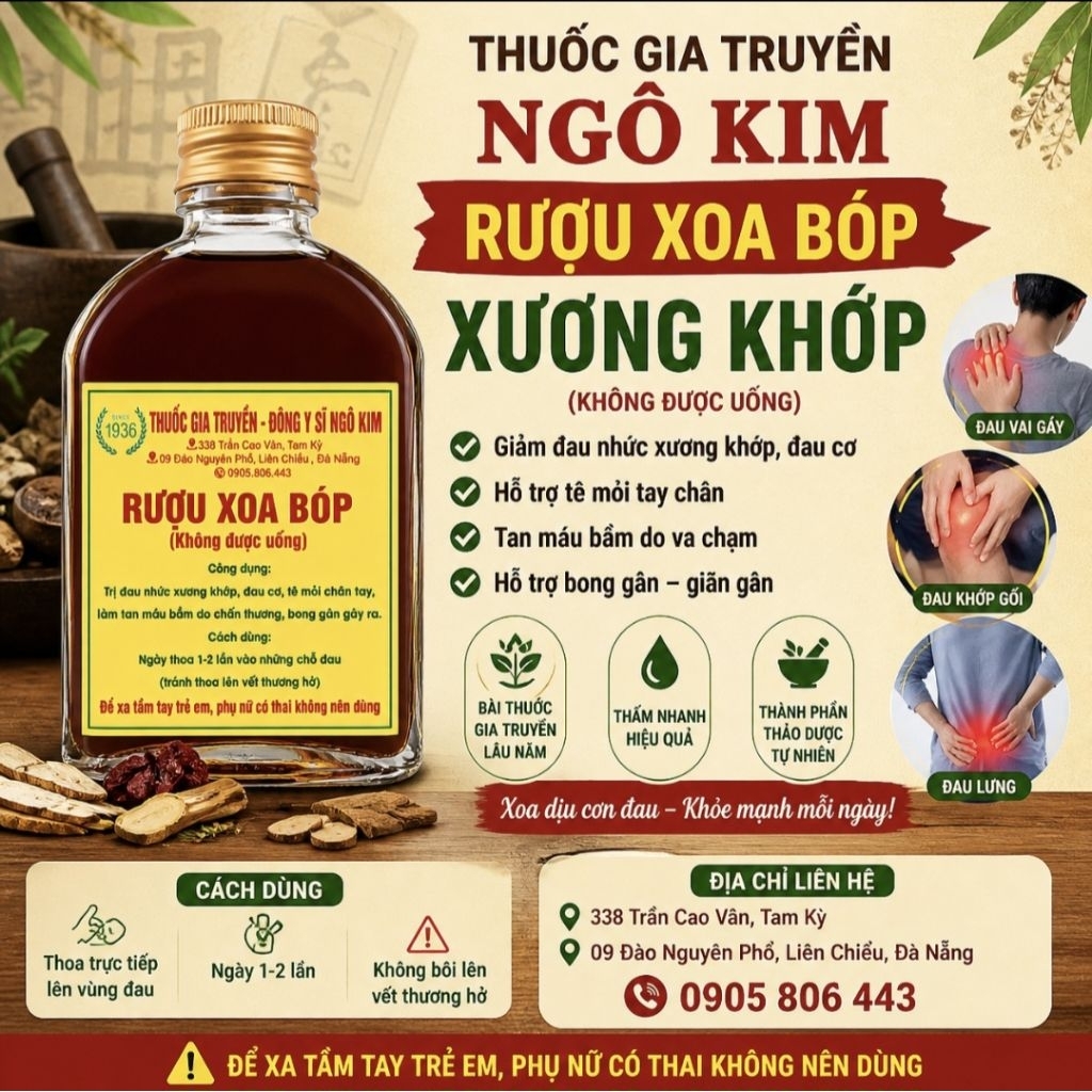 Rượu Xoa Bóp Gia Truyền Ngô Kim