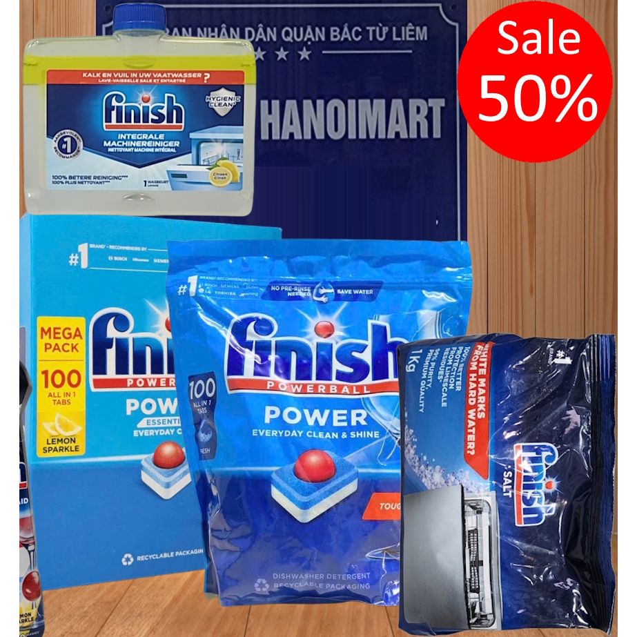 Viên rửa bát Finish essential all in 1 chính hãng 100, viên finish nhập ...