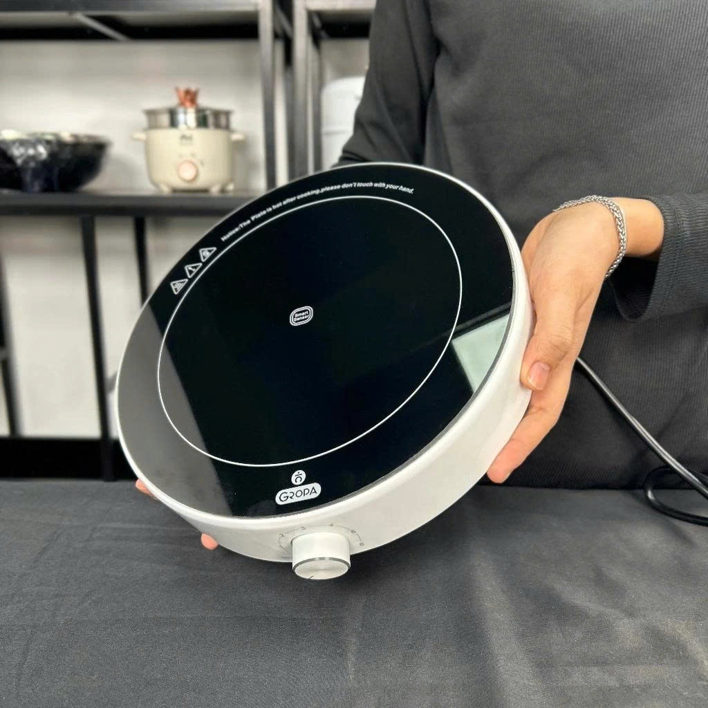 GIAO MÀU NGẪU NHIÊN - Bếp từ tròn mặt kính cường lực Gropa 2200W - Hàng chính hãng bảo hành 12 tháng