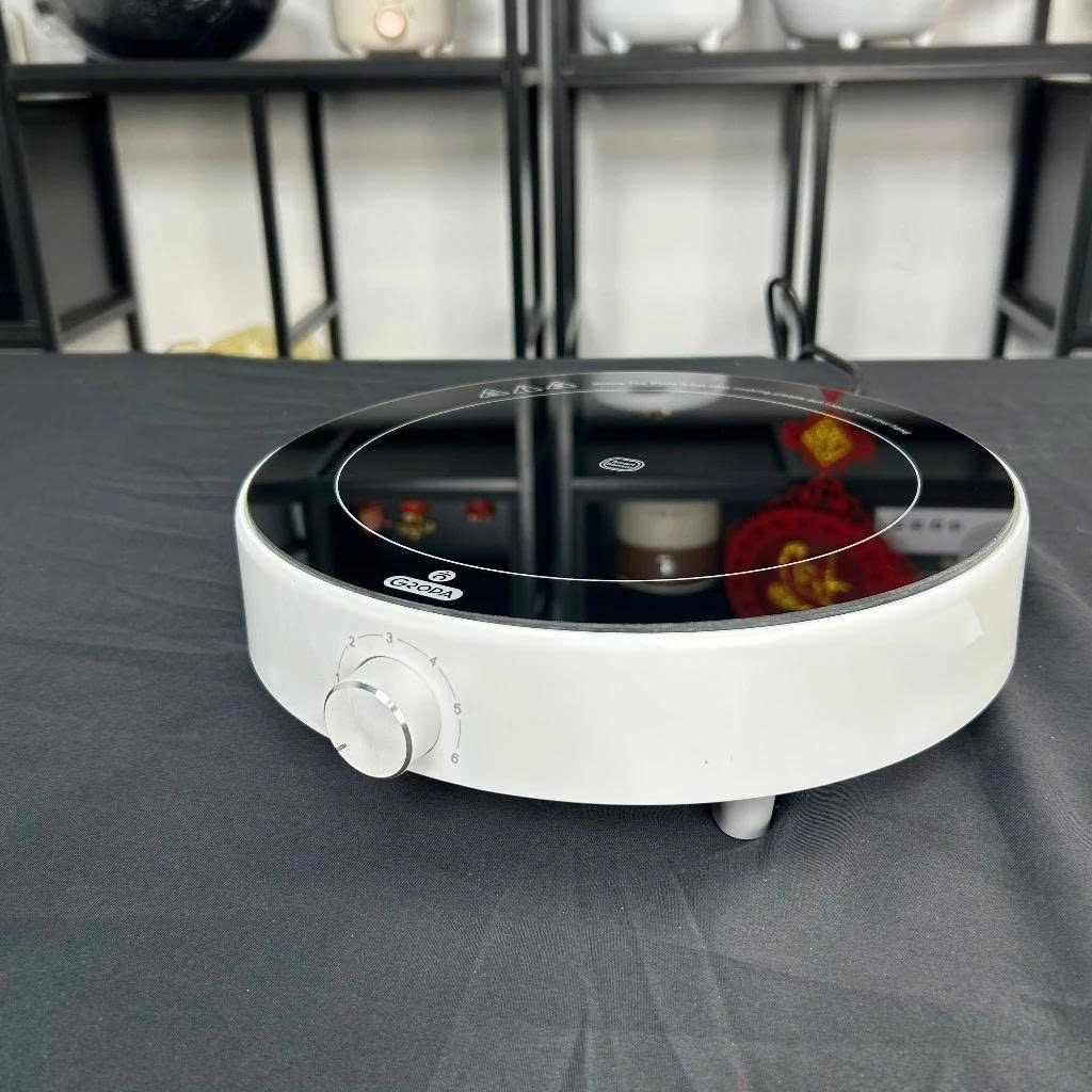 GIAO MÀU NGẪU NHIÊN - Bếp từ tròn mặt kính cường lực Gropa 2200W - Hàng chính hãng bảo hành 12 tháng