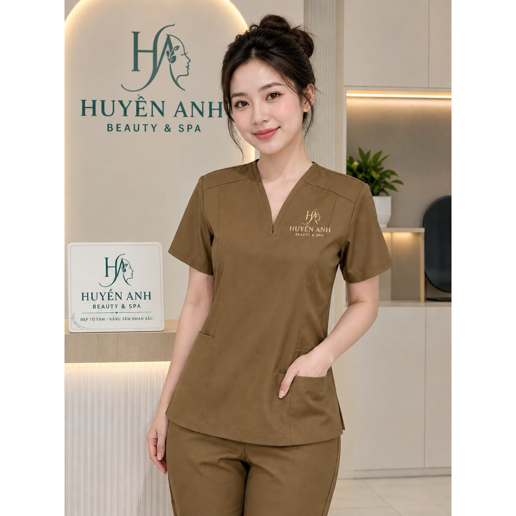 Đồng phục quản lý spa,khách sạn,thẩm mỹ viện chất liệu cotton lạnh hàng thiết kế cao cấp