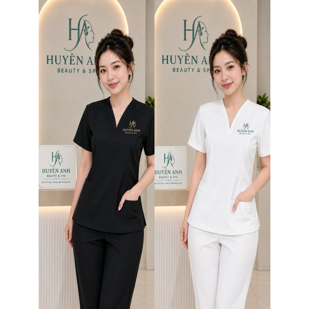 Đồng phục quản lý spa,khách sạn,thẩm mỹ viện chất liệu cotton lạnh hàng thiết kế cao cấp