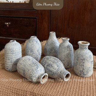 Bình Hoa Mini RUSTIC Nhiều Kiểu Dáng Men Sần Bát Tràng